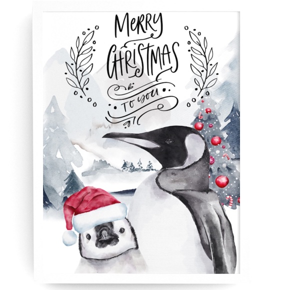 Creative Path Studios Other - Watercolor Christmas Wall Art Illustration Print Poster Unframed